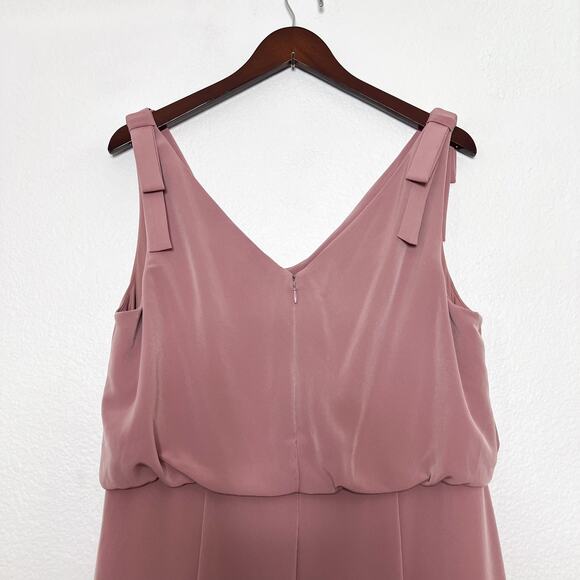 Adrianna Papell Pink Sleeveless Long Cowl Neck Gown Size 16 - Picture 8 of 12